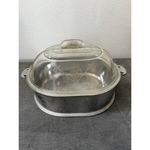 VTG Guardian Service Oval Dutch Oven Roaster w Glass Lid